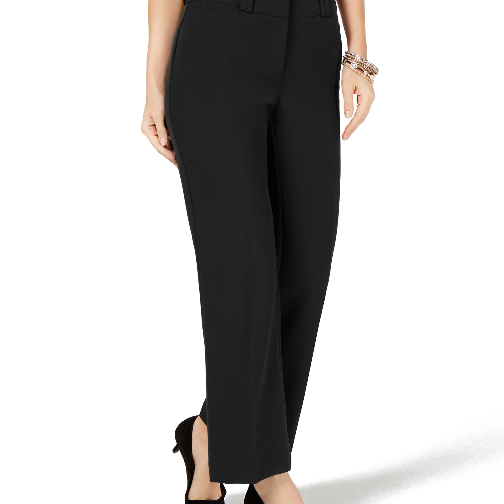 Alfani Women Curvy Bootcut Pants Deep Black