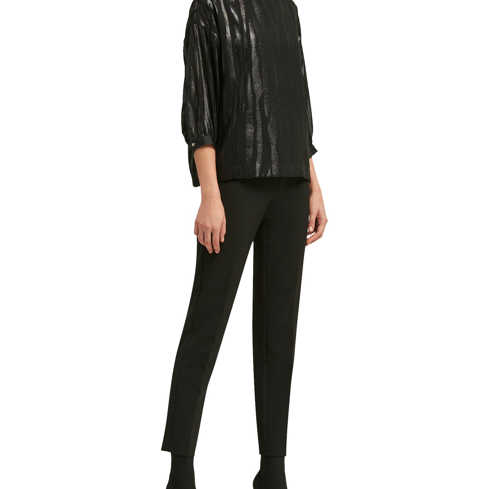 DKNY Women Liquid Metallic Print Top