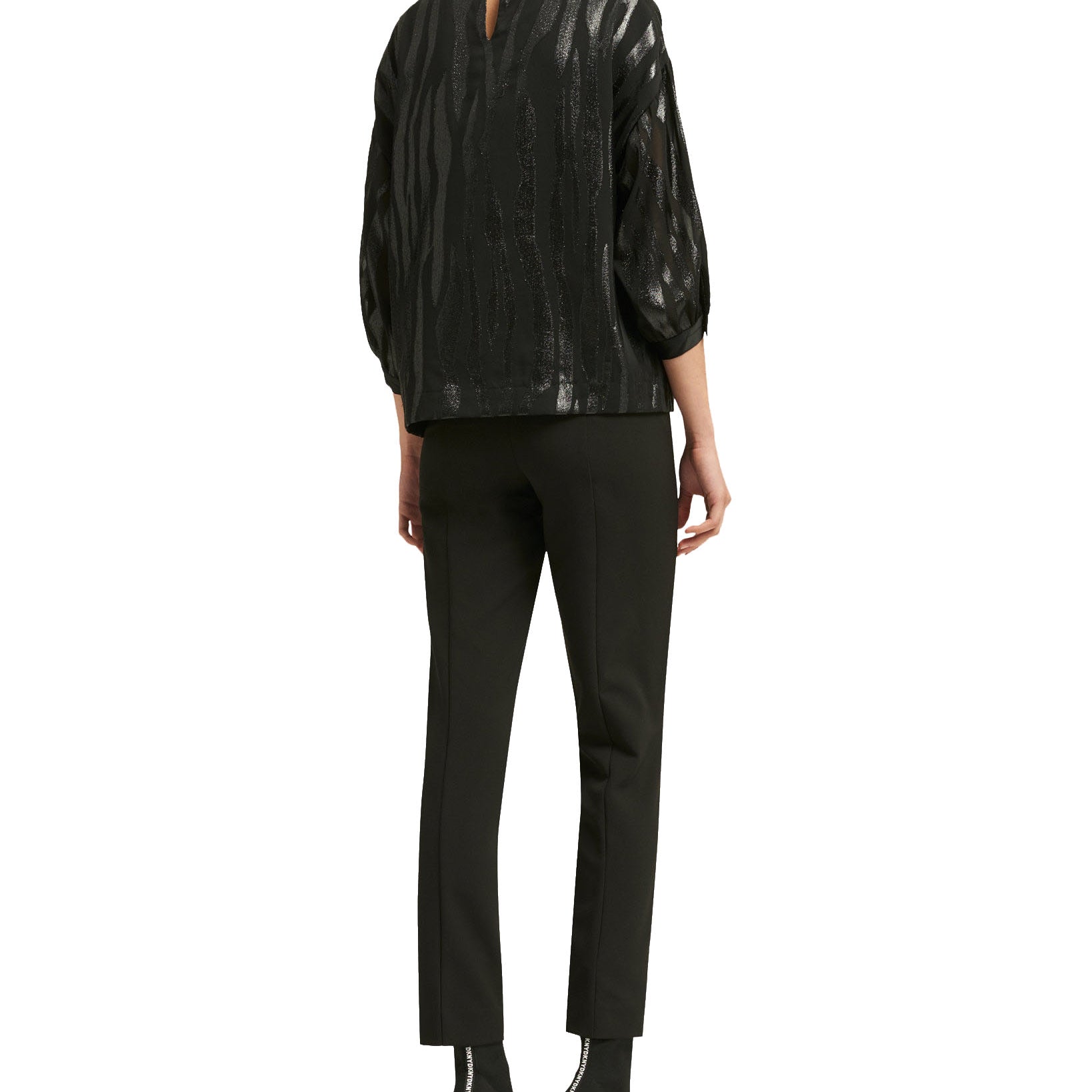 DKNY Women Liquid Metallic Print Top