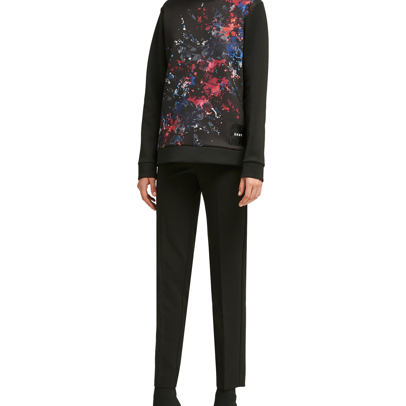 DKNY Women Paint Splatter Graphic Sweatshirt