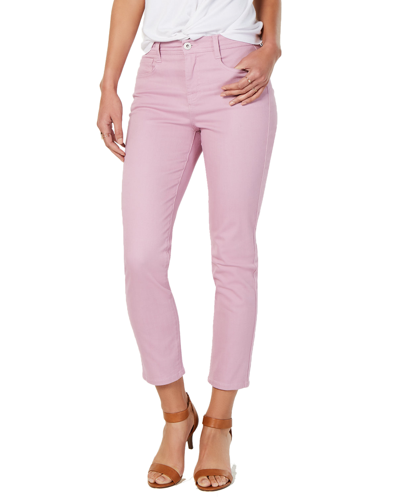 Style & Co Women Petite Tummy Control Slim Leg Jeans French Orchid