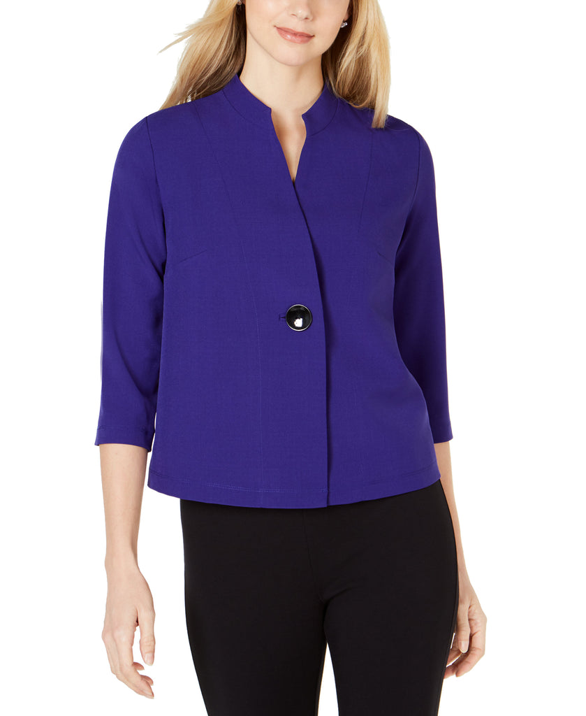 Kasper Women Petite One Button Jacket Regal Purple