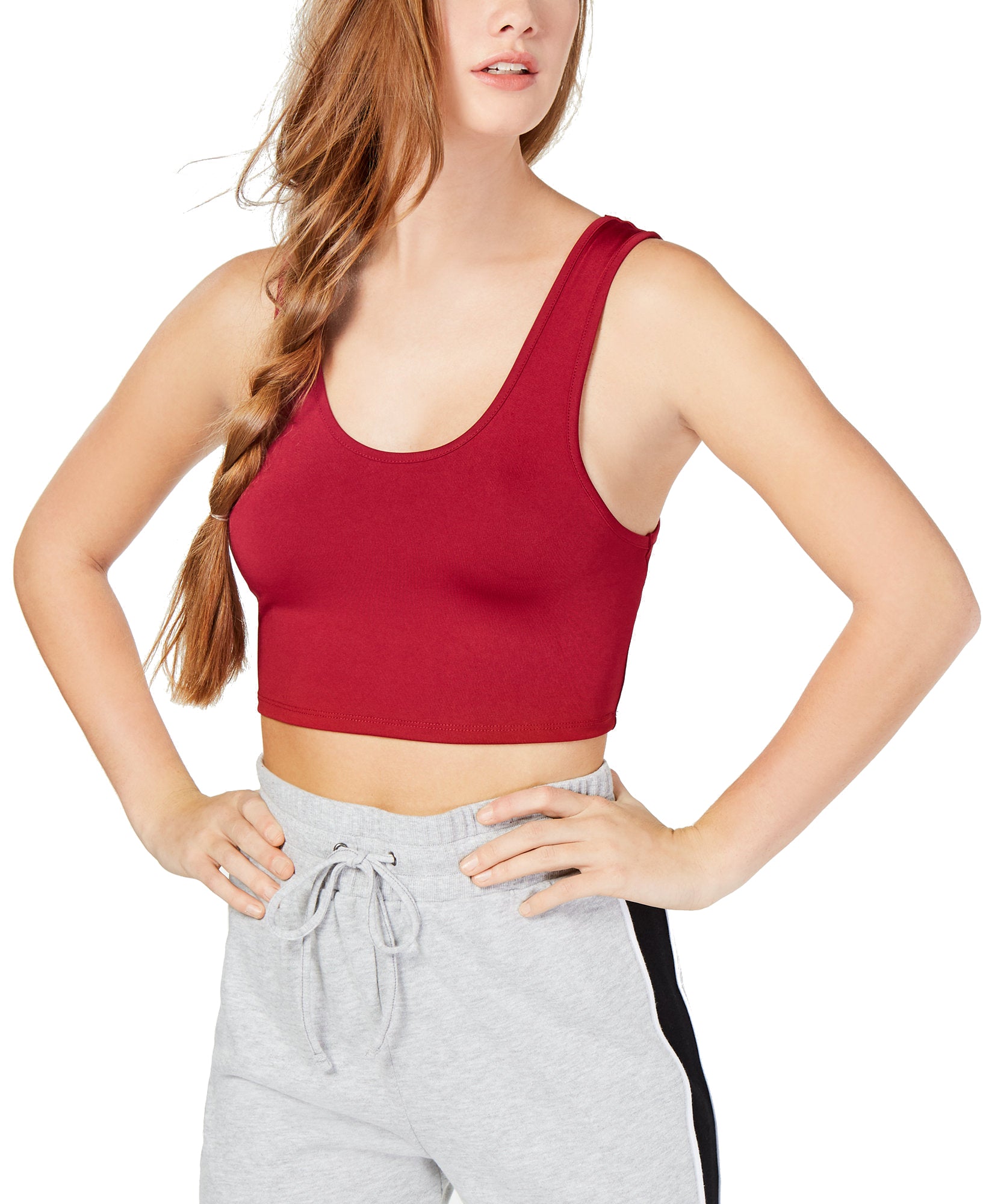 Material Girl Juniors Low Impact Biker Bra Beet Red