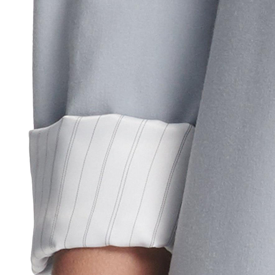 DKNY Women One Button Jacket With Striped Cuffs