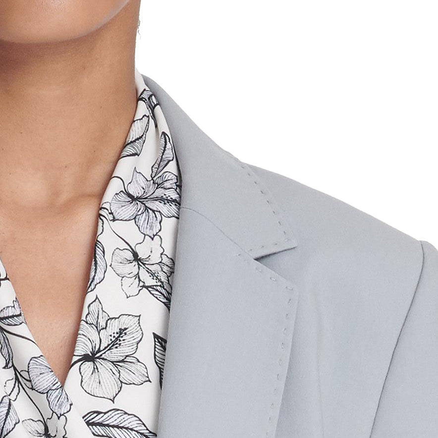 DKNY Women One Button Jacket With Striped Cuffs