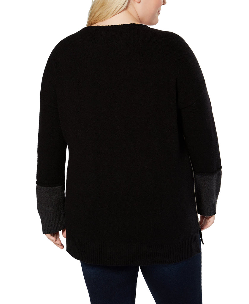 Style & Co Women Plus Colorblock Tunic Sweater