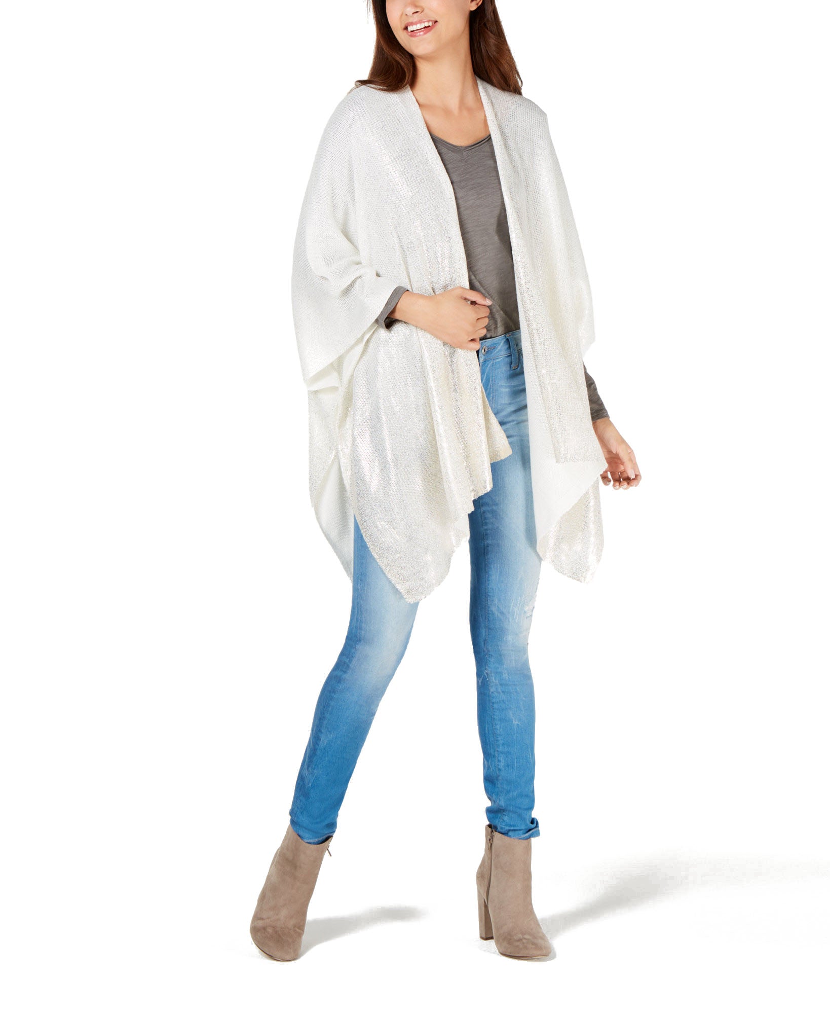 Cejon Women Metallic Ombré Topper Ivory