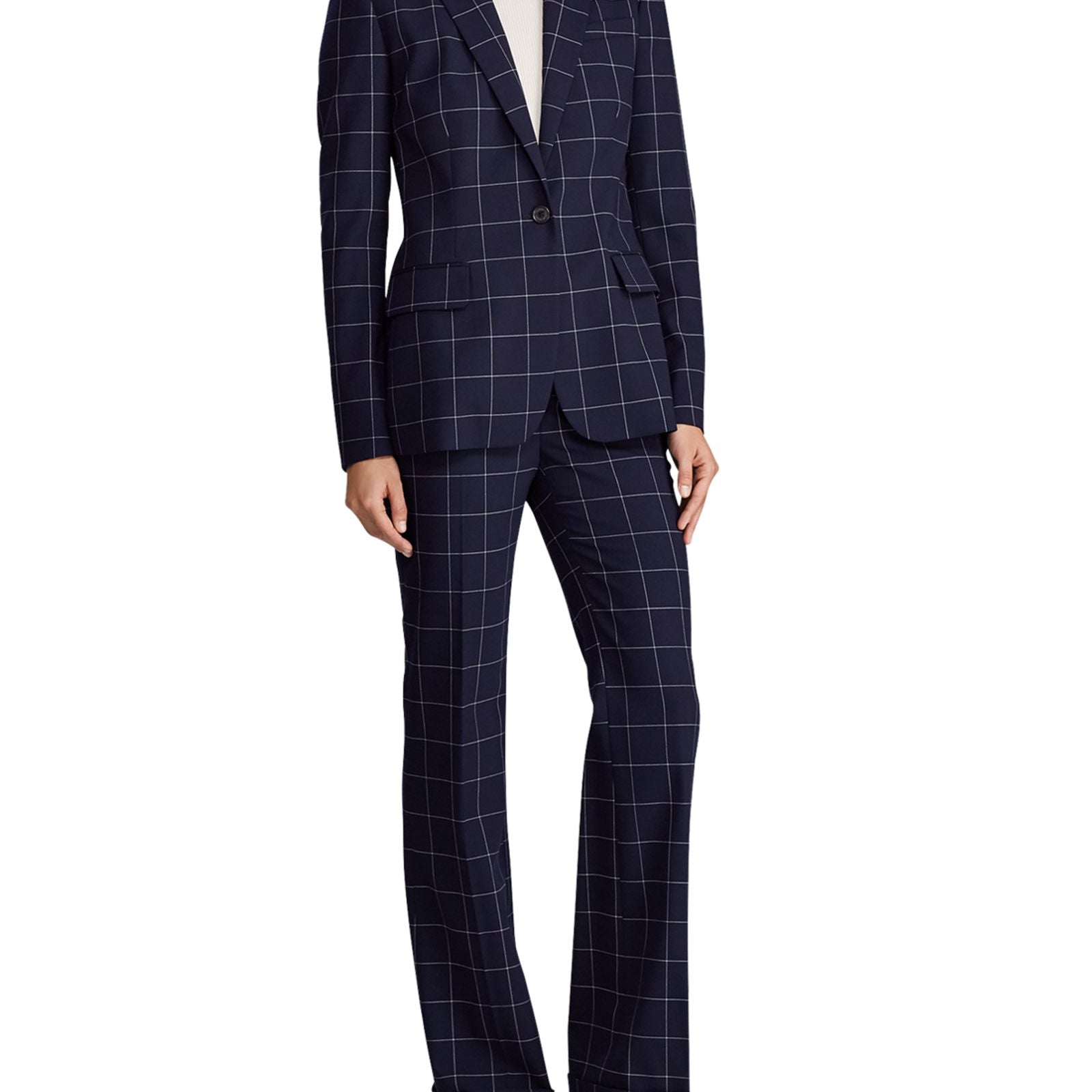 LAUREN Ralph Lauren Women Windowpane Check Blazer
