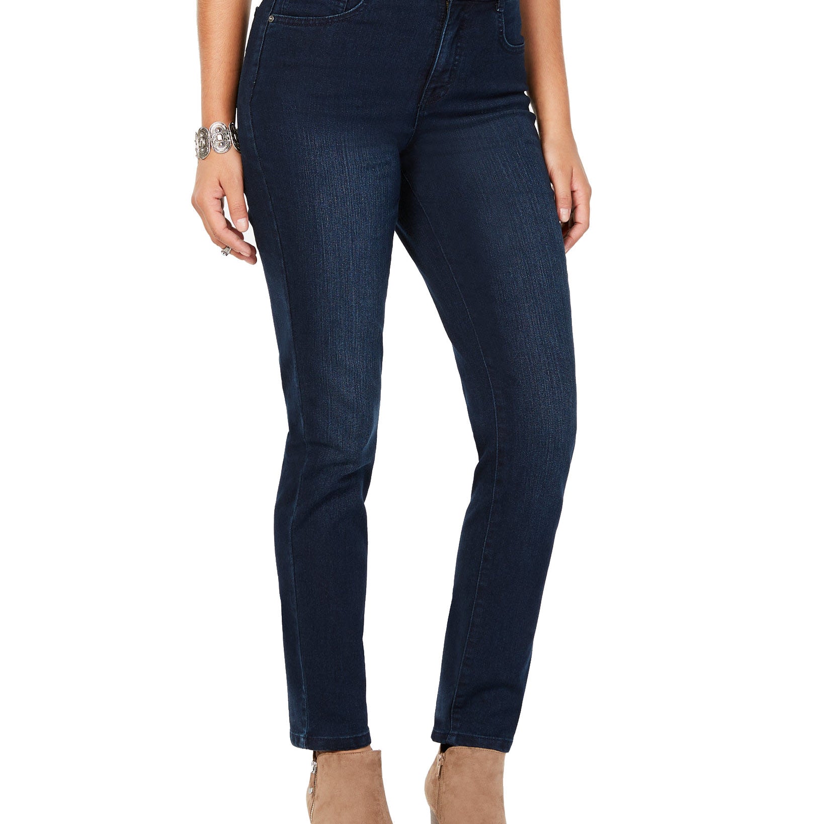 Style & Co Women Mid Rise Slim Leg Jeans Code Wash