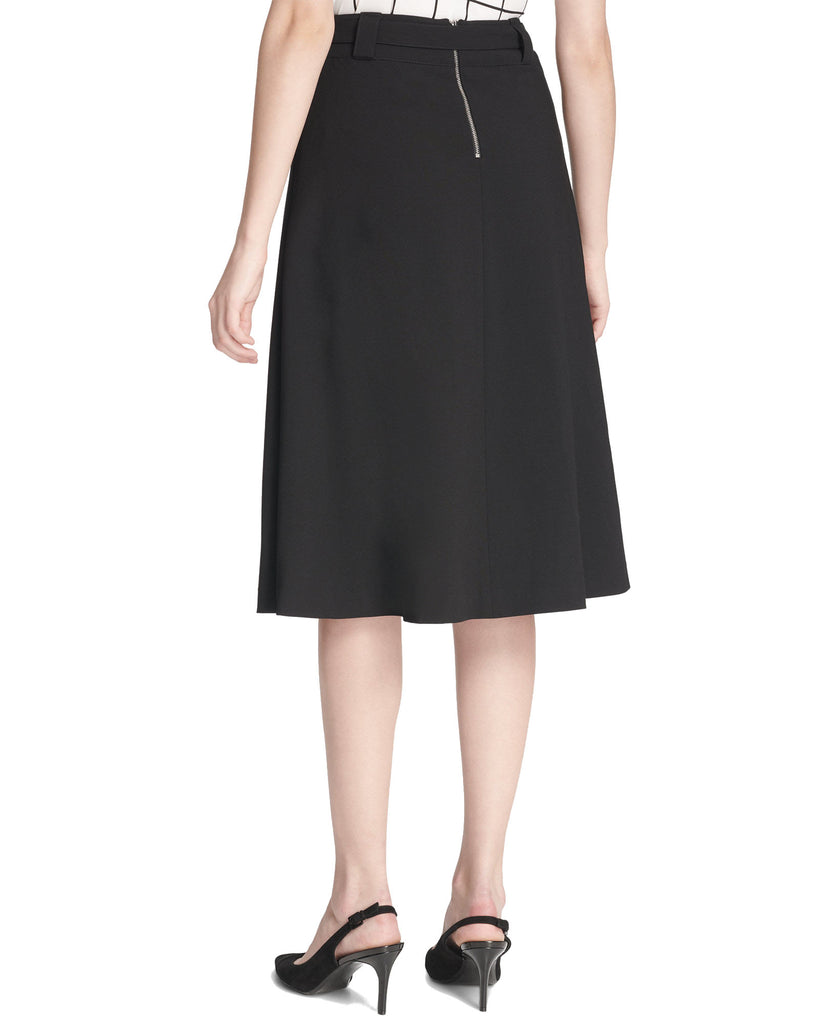 Calvin Klein Women Petite Belted A Line Skirt