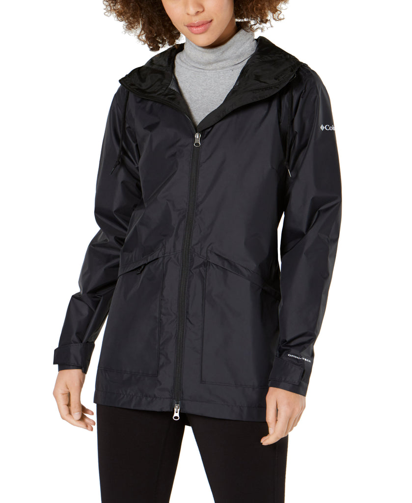 Columbia Women Arcadia Omni Tech™ Water Repellent Hooded Jacket Black 