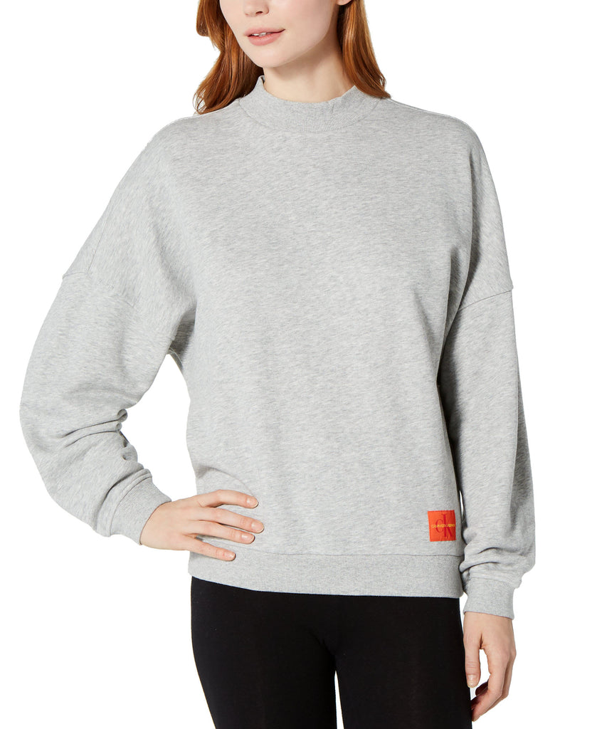 Calvin Klein Women Monogram Lounge Long Sleeve Sweatshirt Grey