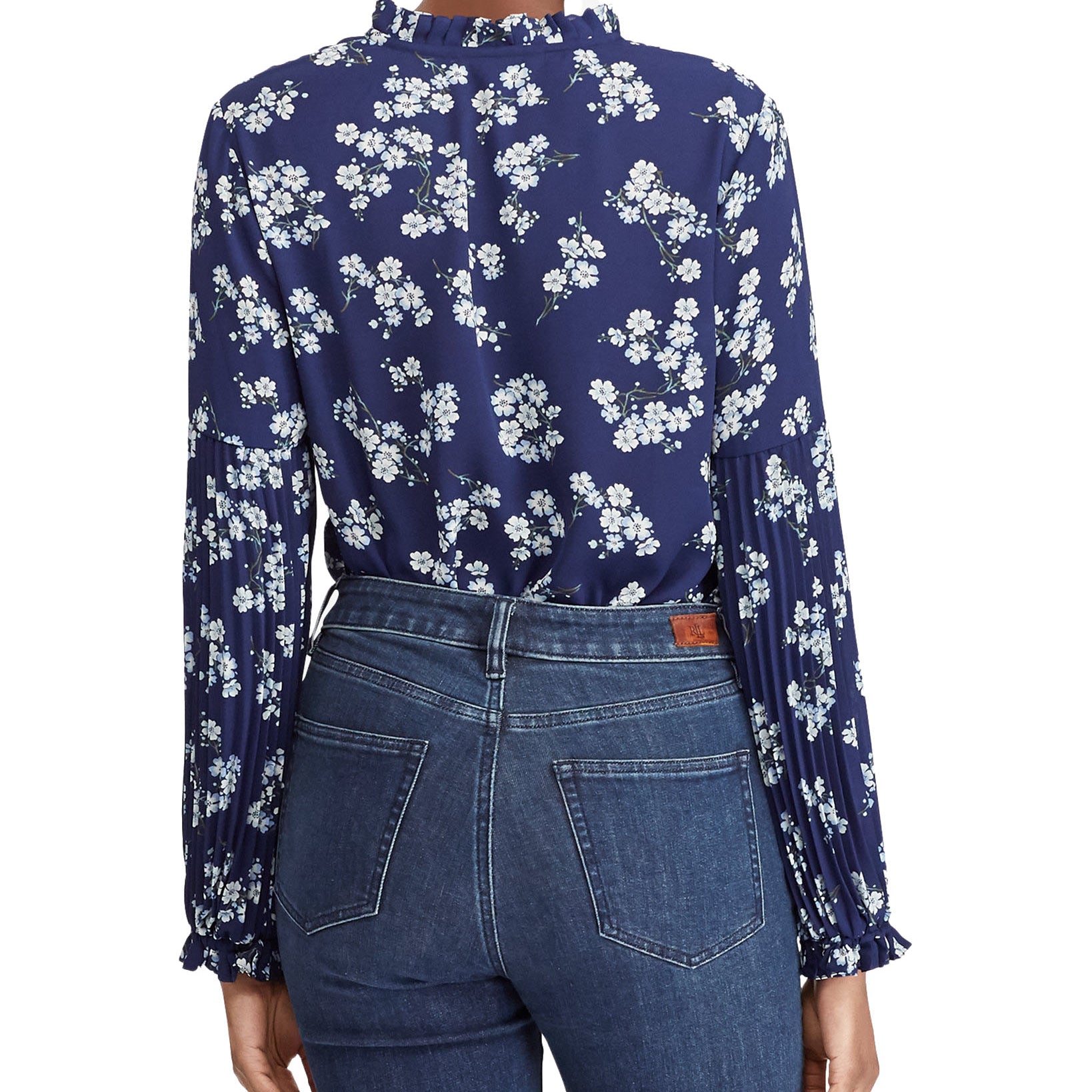 Lauren Ralph Lauren Women Petite Floral Print Georgette Top