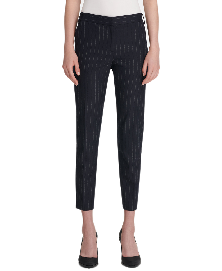 DKNY Women Essex Pinstriped Ankle Pants Classic Navy