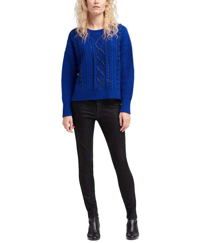 DKNY-Women-Faux-Leather-Cable-Knit-Sweater