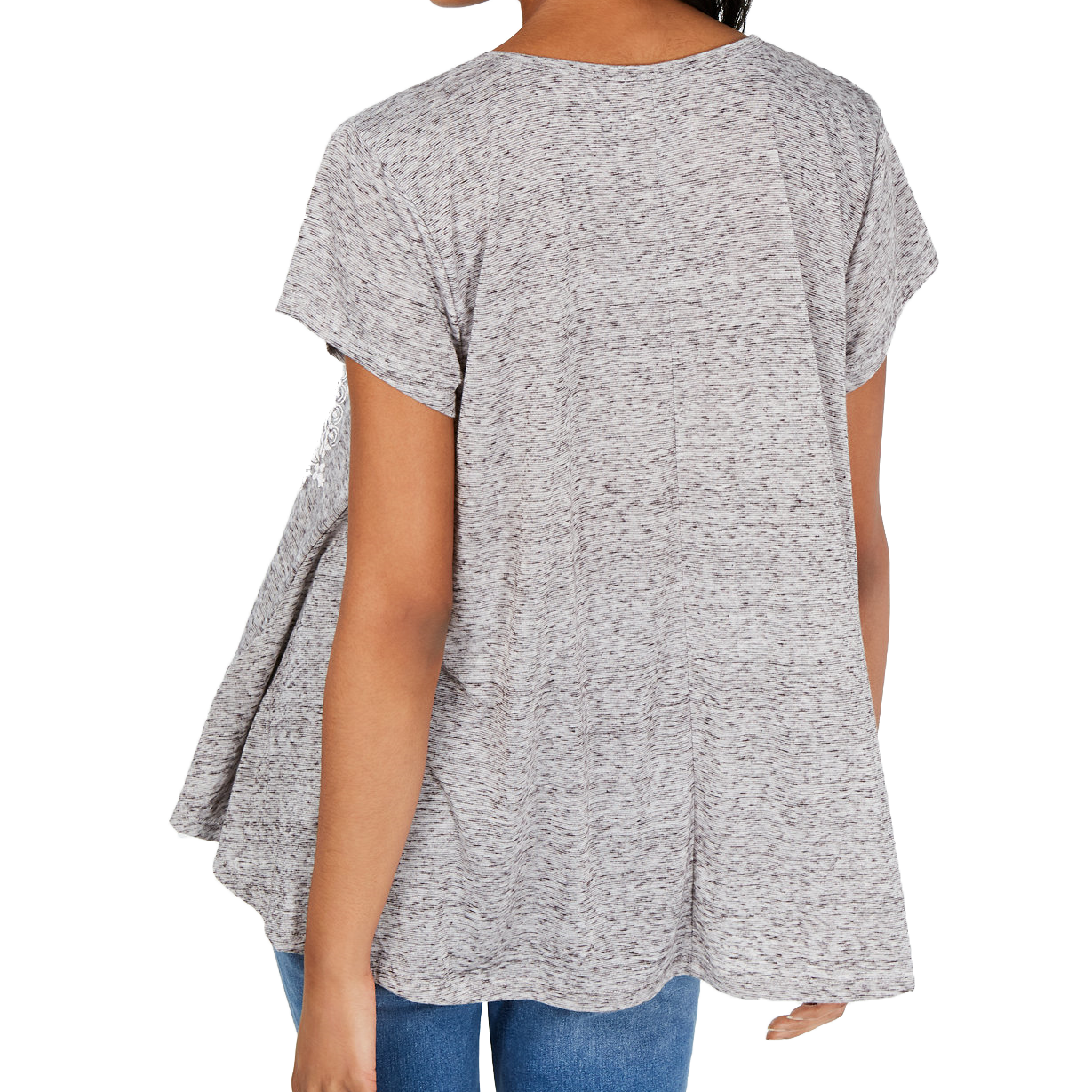 Style & Co Women Short Sleeve Printed Scoopneck Graphic T Shirt