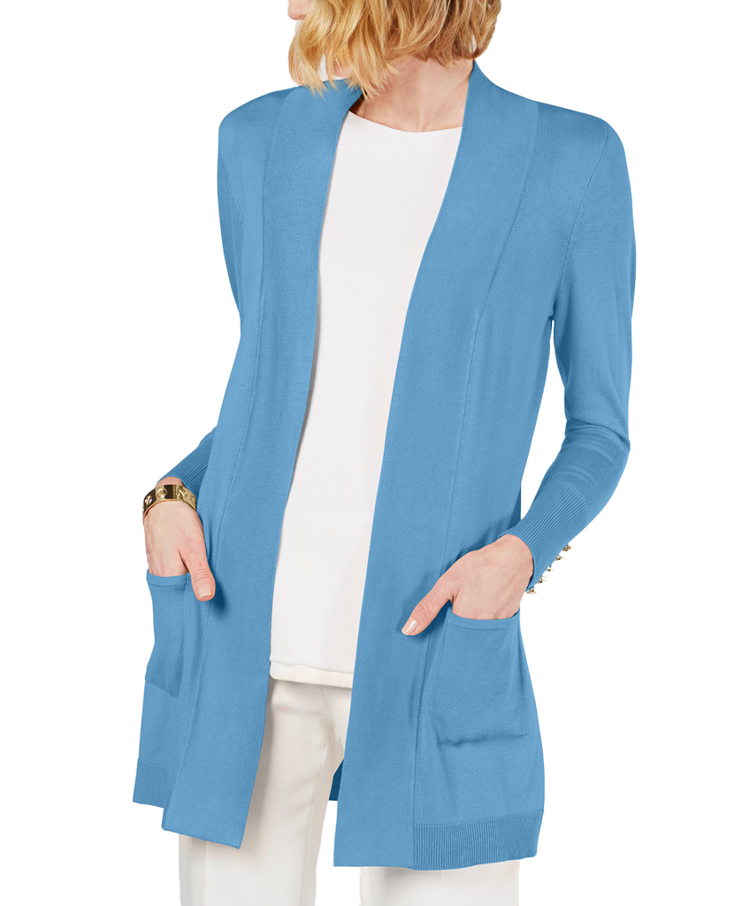 JM Collection Open Front Cardigan Marina