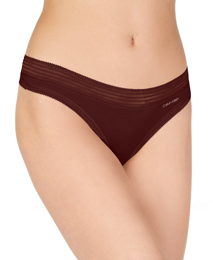 Calvin Klein Women Striped Waist Thong Underwear QD3670 Phoebe