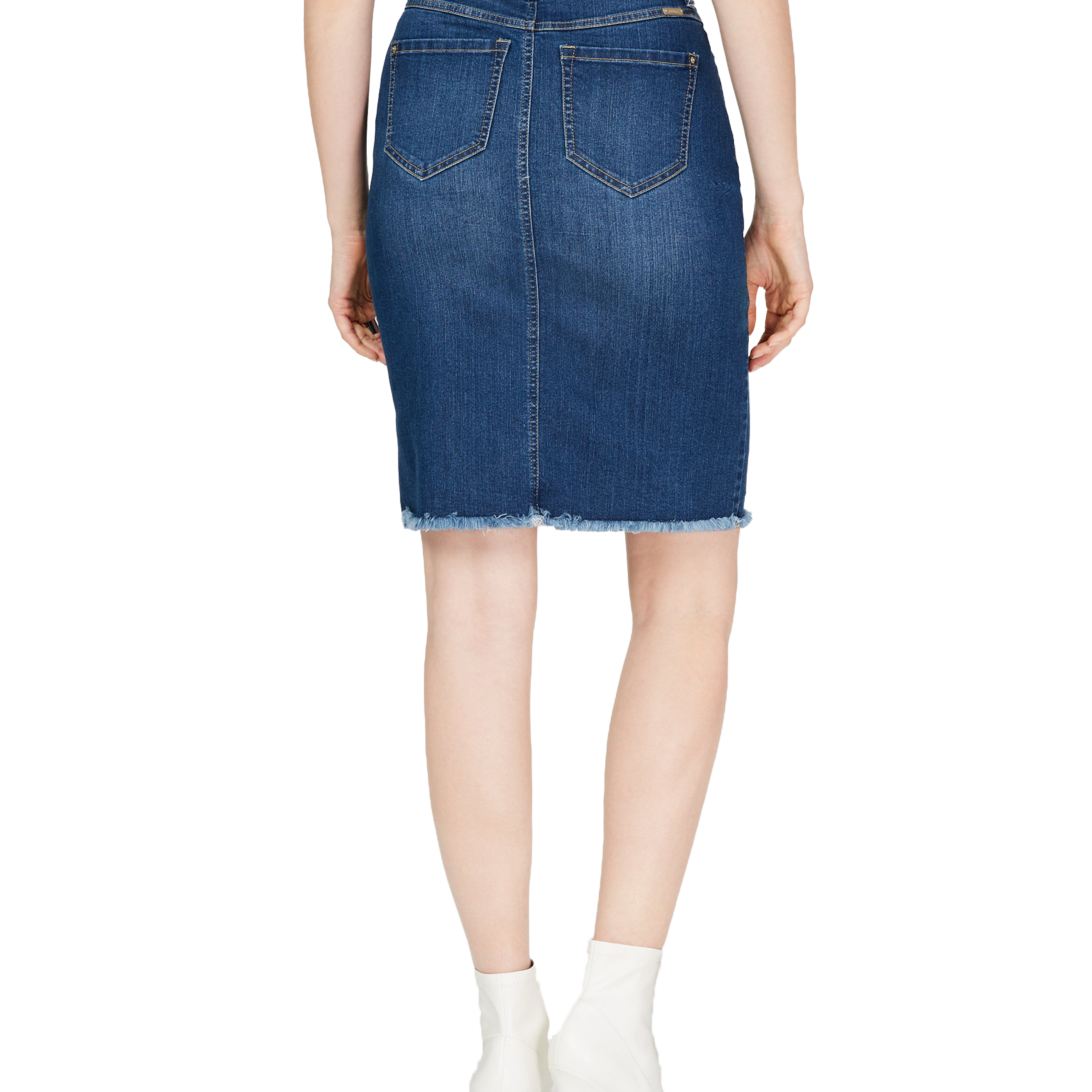 INC International Concepts Women Raw Edge Jean Skirt
