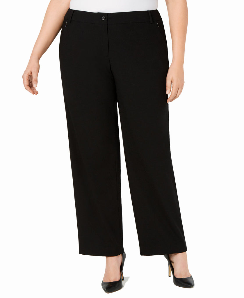 Calvin Klein Women Plus Zip Pocket Pants Black