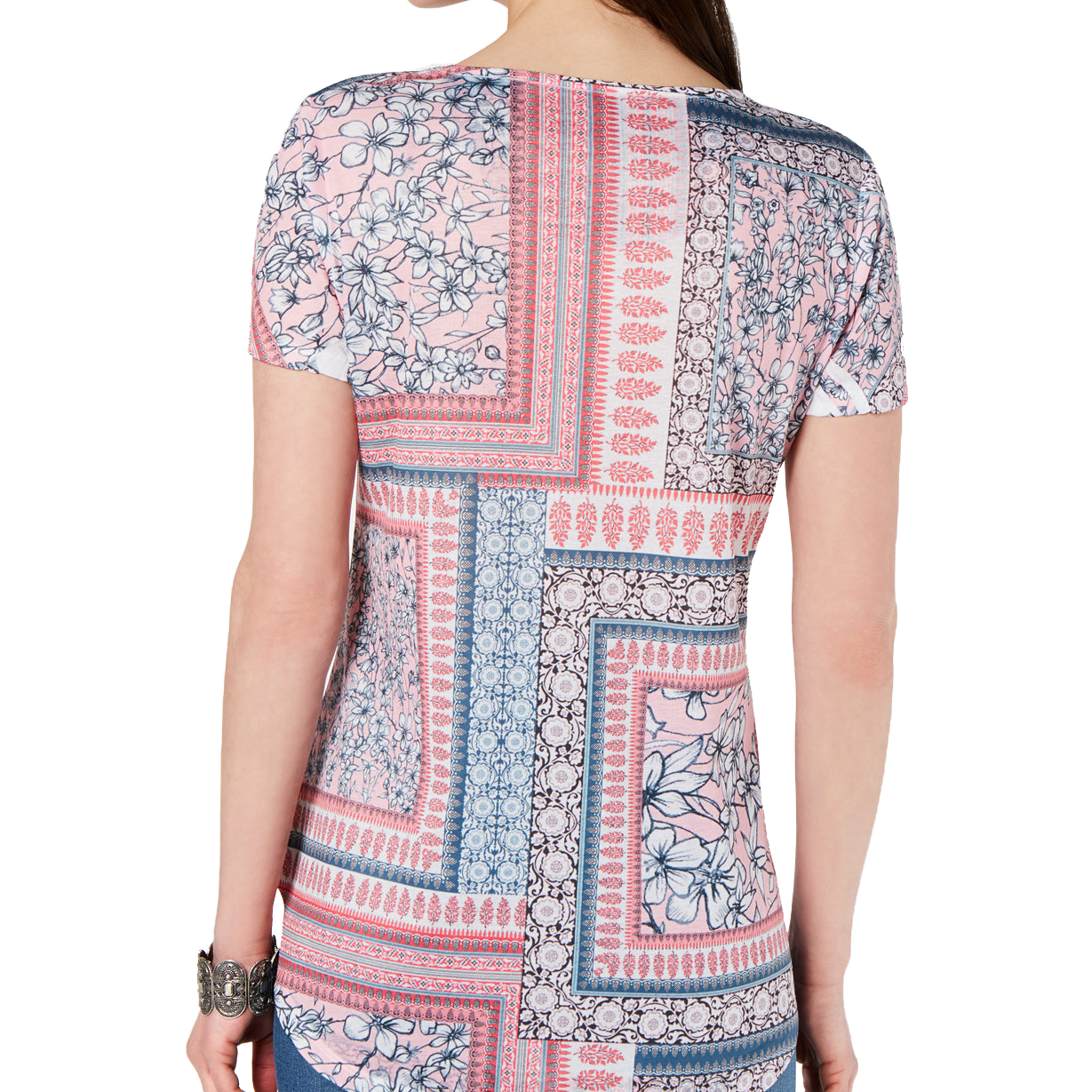 Style & Co Women Petite Printed Top