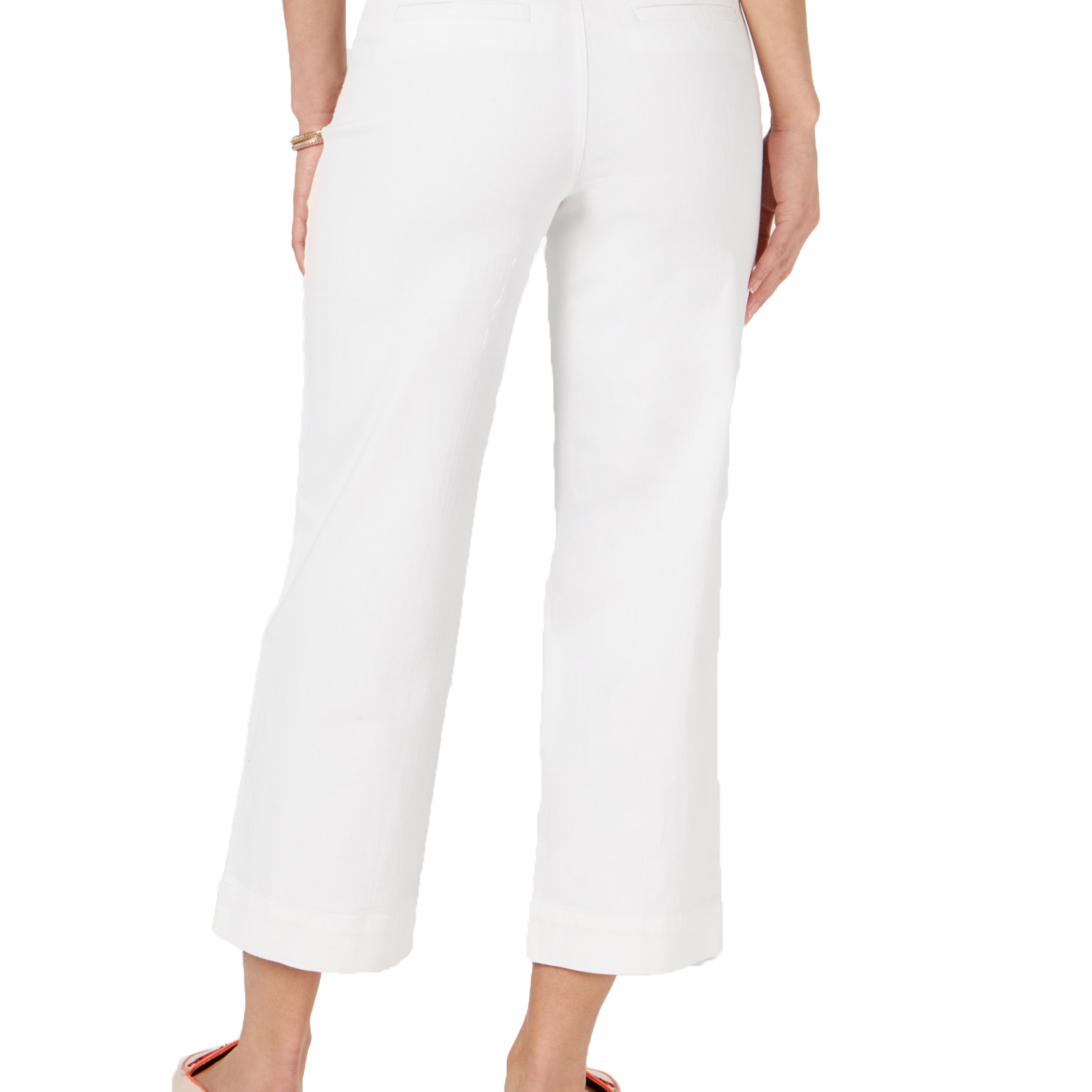 Charter Club Women High Rise Wide Leg Cropped Jeans