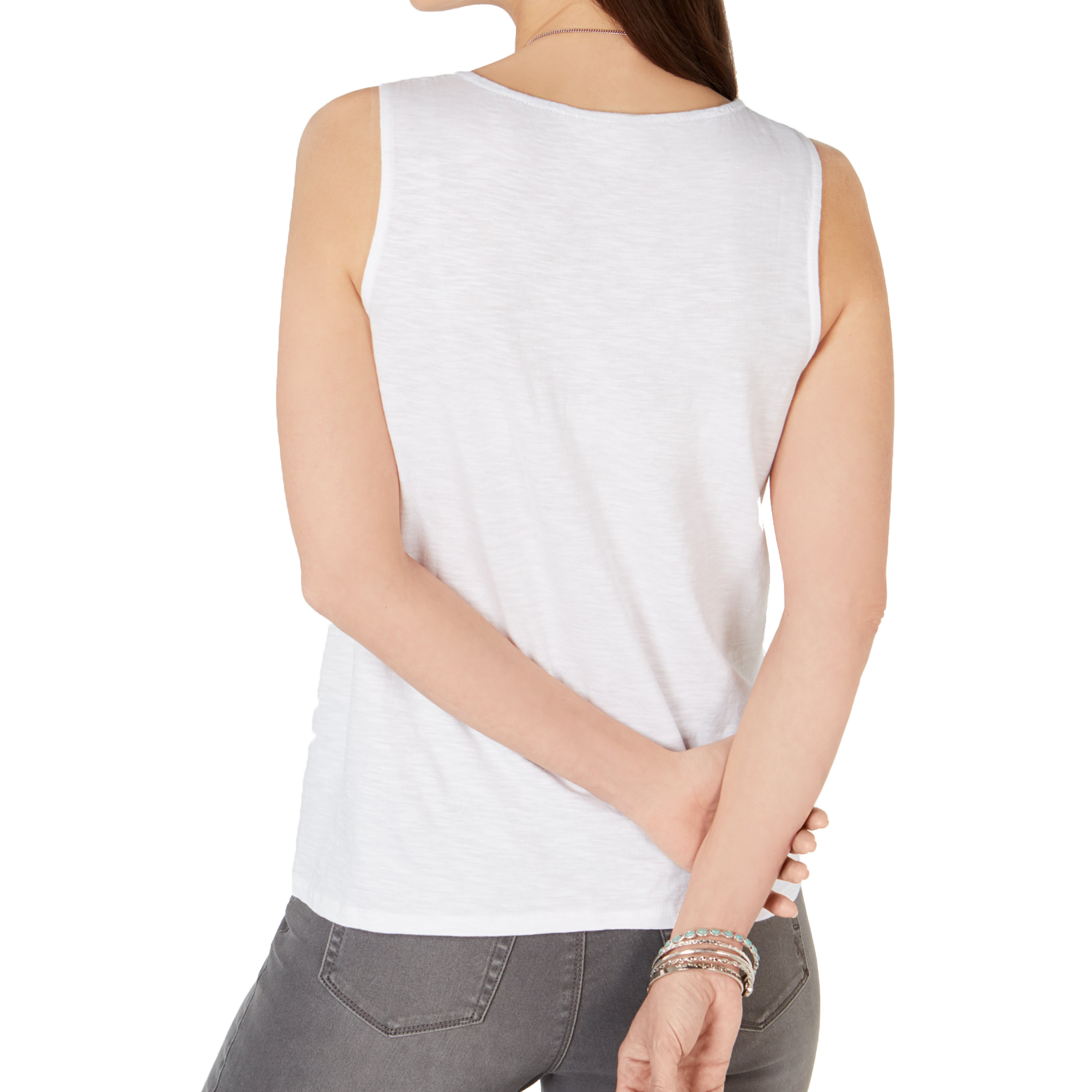 Style & Co Women Scrunch Front Tank Top