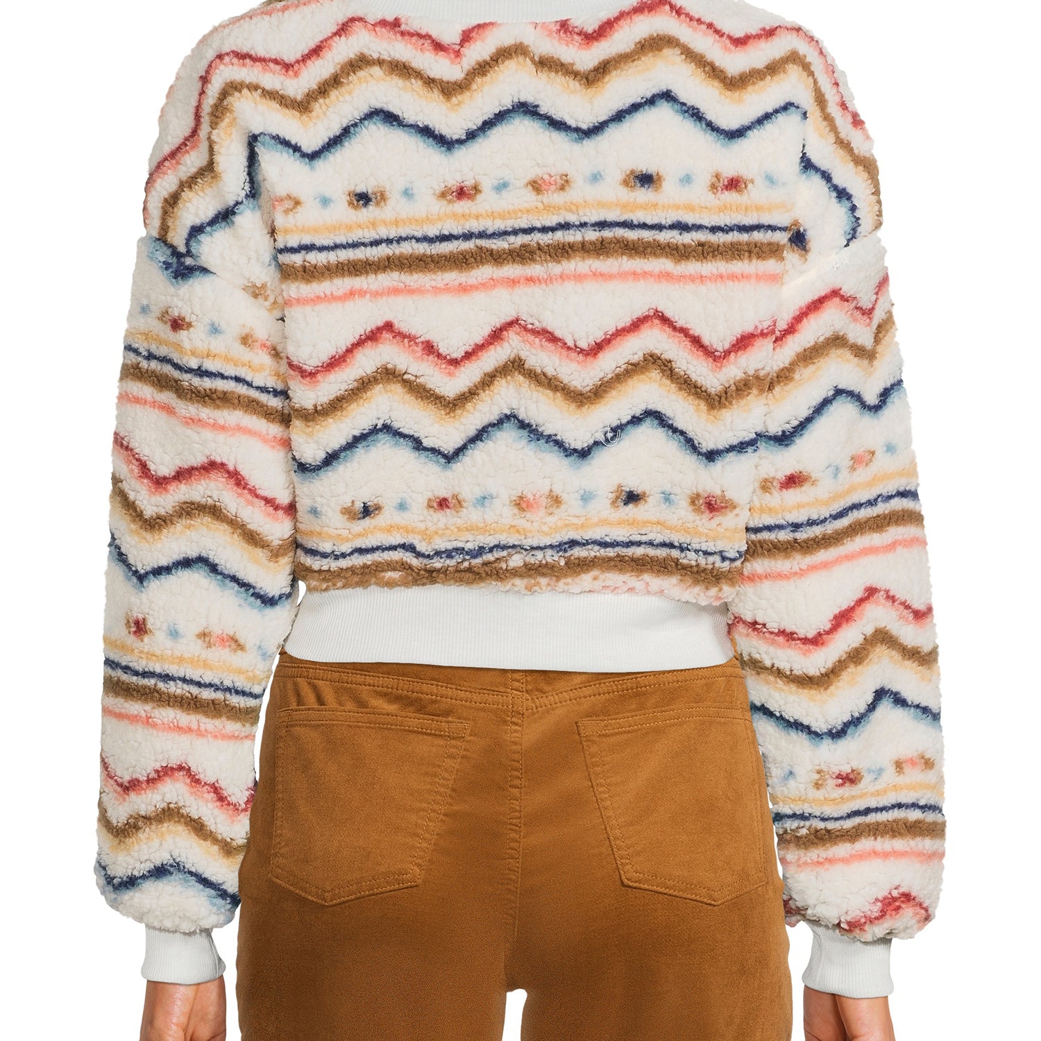 Love + Joy Juniors Plus Plus Faux Sherpa Pullover Top