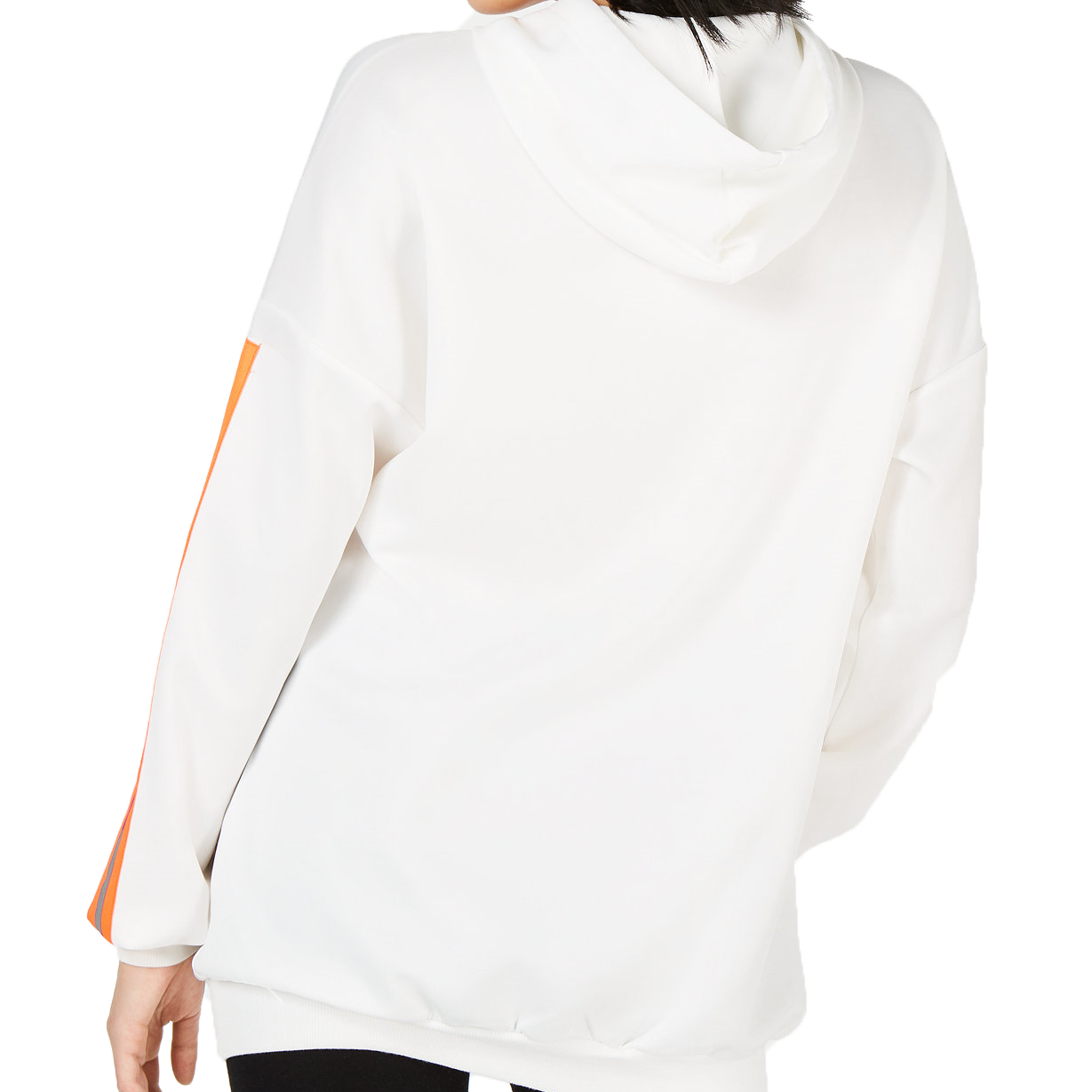 Waisted Women Oversized Reflective Tape Hoodie