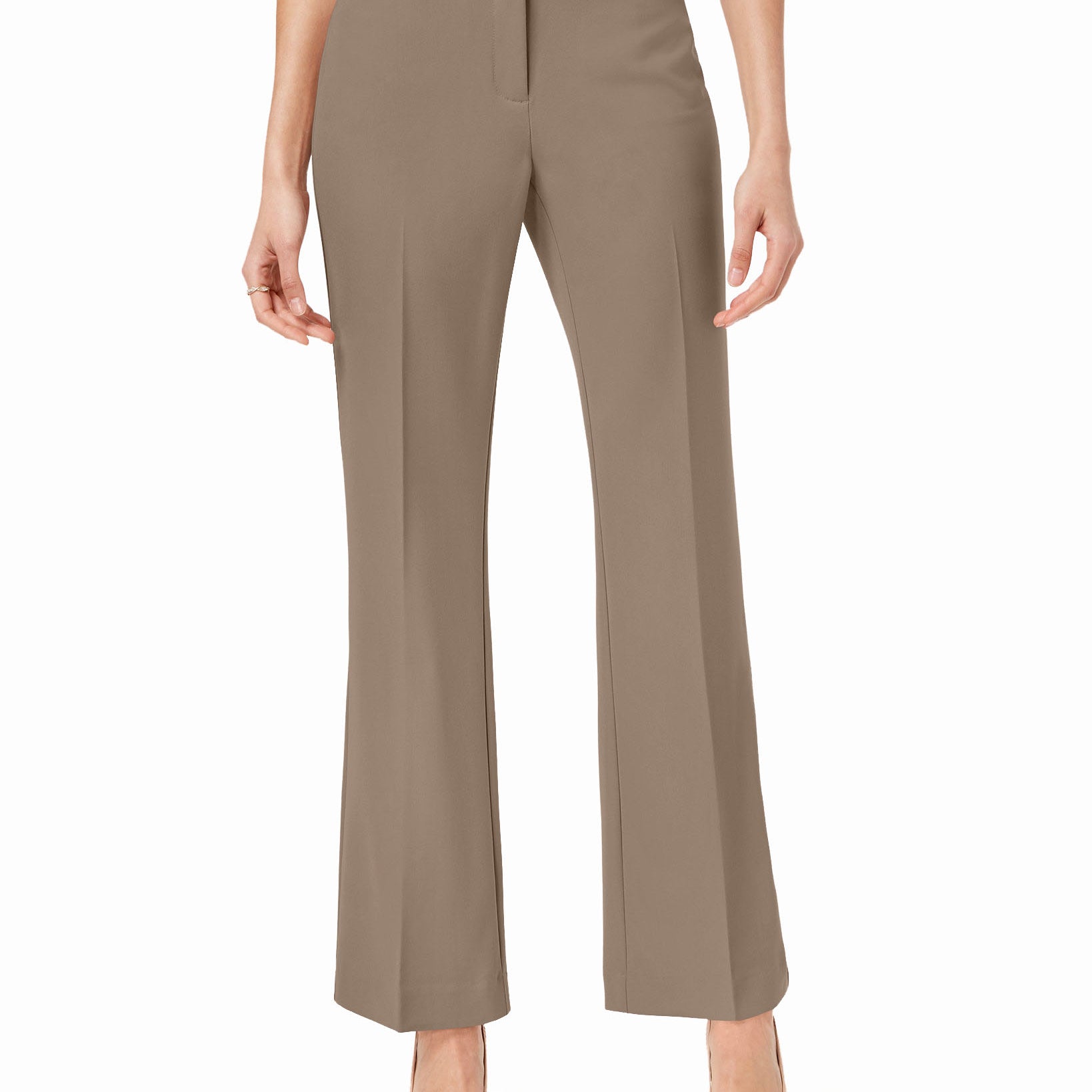 Alfani Women Curvy Bootcut Pants Warm Ginger