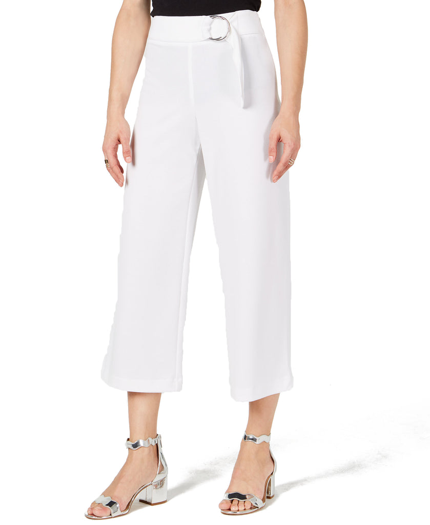 INC International Concepts Women O Ring Culottes Bright White