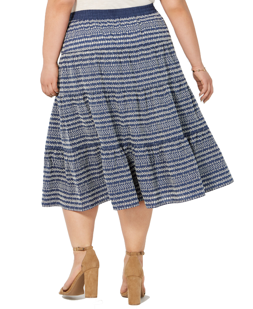 Tommy Hilfiger Women Plus Embroidered Denim Skirt