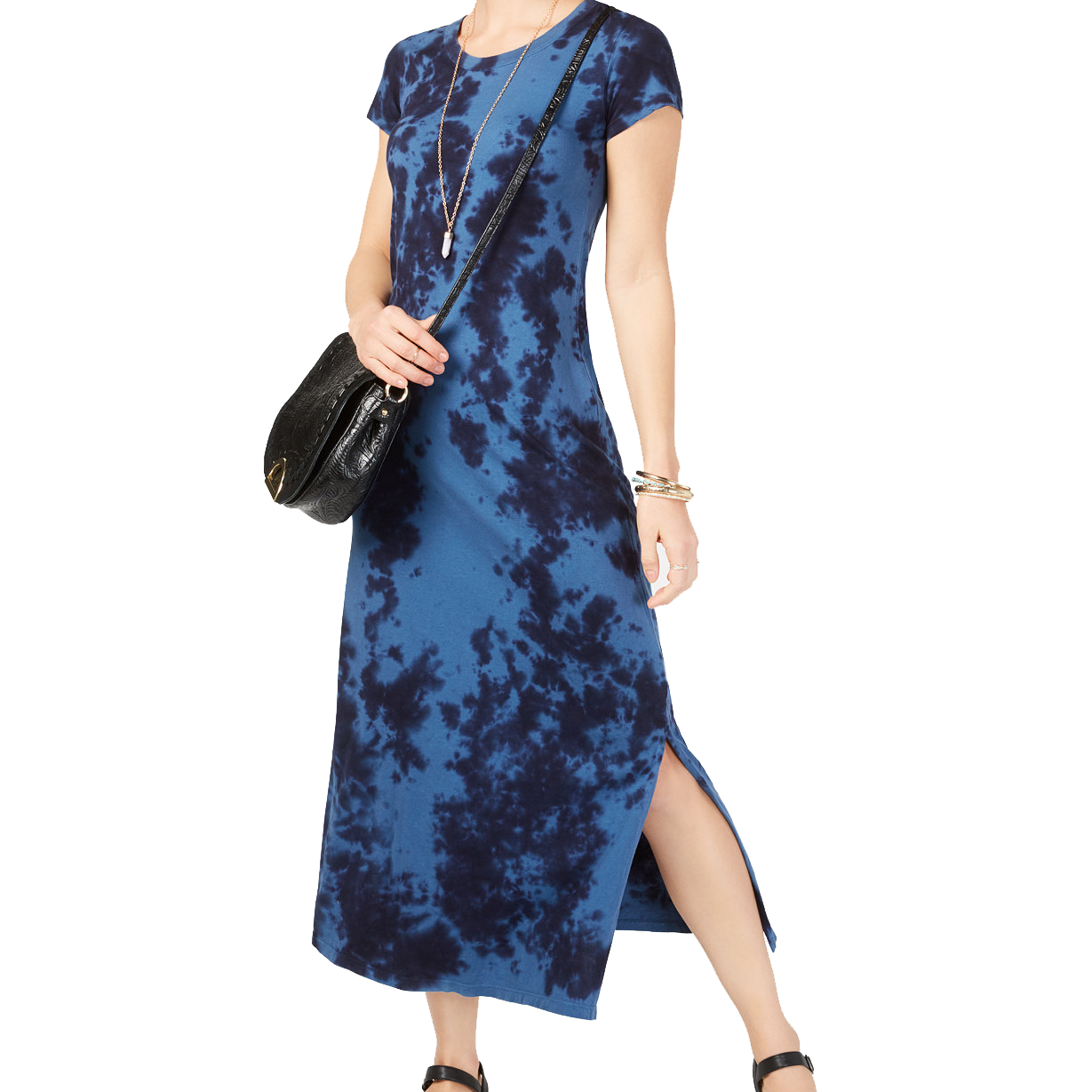 Style & Co Women Petite Tie Dye Maxi Dress