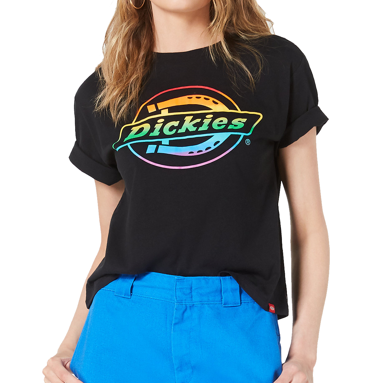 Dickies Women Cotton Graphic Tomboy T Shirt Black