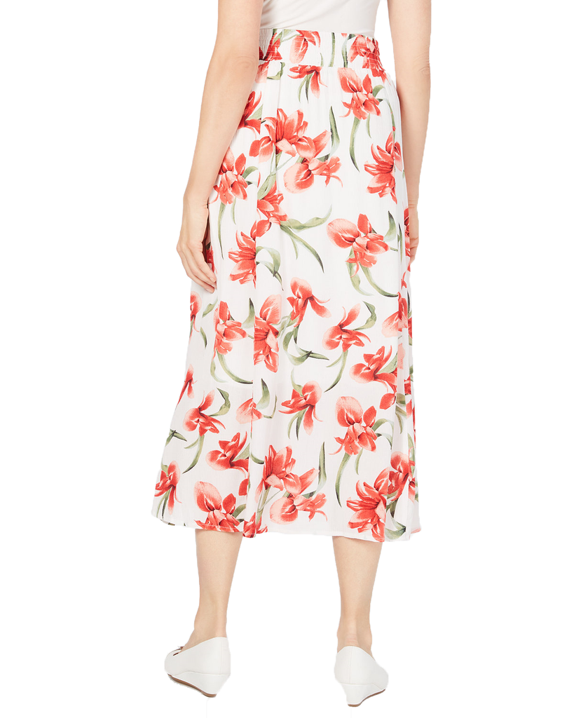JM Collection Women Floral Print Gauze Skirt