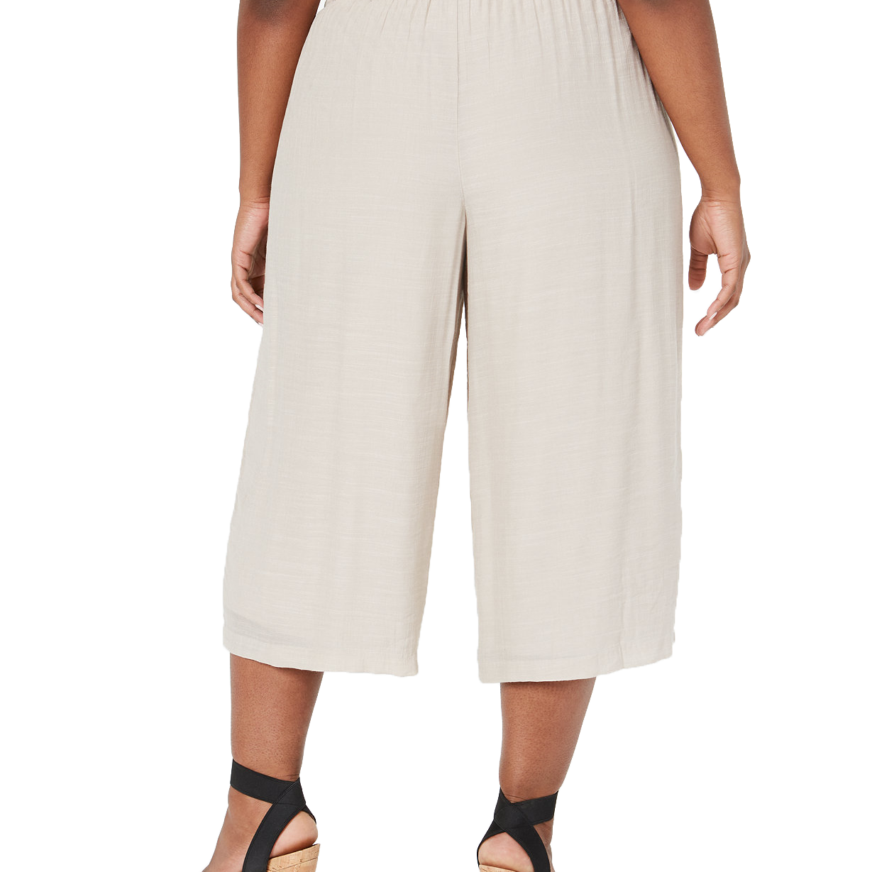 Nicola Women Plus Wide Leg Capri Pants