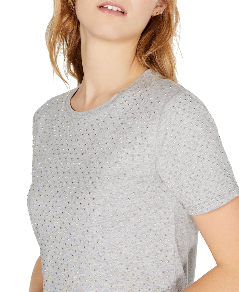 MICHAEL Michael Kors Women Mini Studded Cotton T Shirt Dress