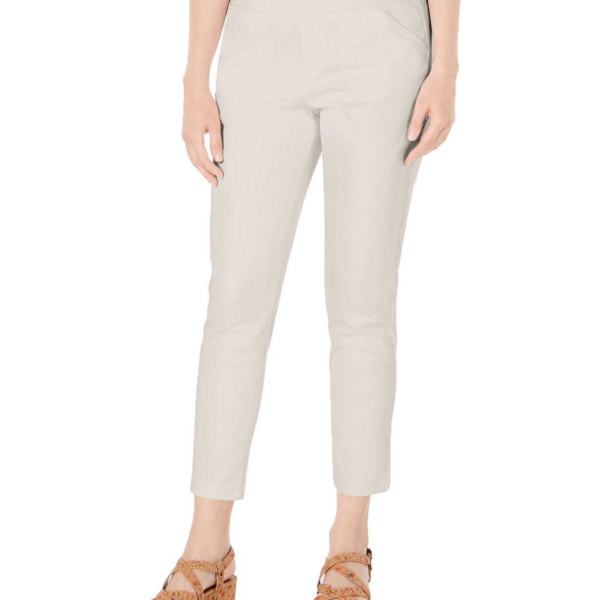 Style & Co Women Pull On Slant Pocket Ankle Pants Stonewall