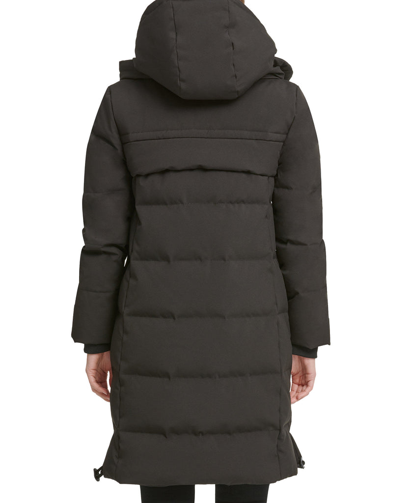 DKNY Women Petite Hooded Puffer Coat