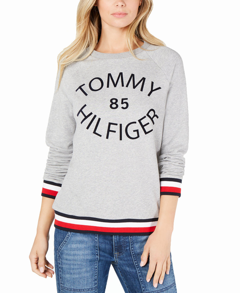 Tommy Hilfiger Women Logo Sweatshirt Stone Grey Heather