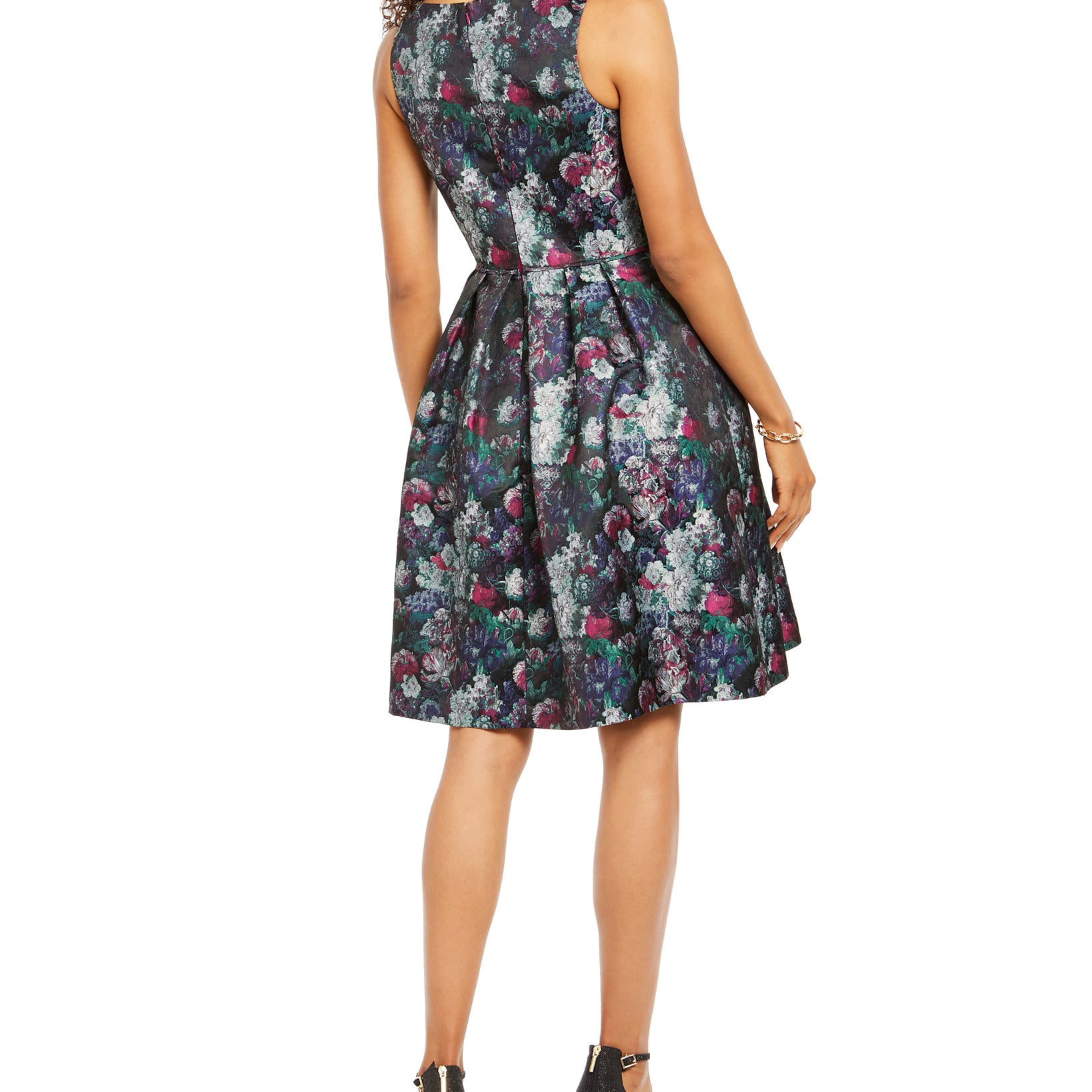 Tahari ASL Women V Neck Fit & Flare Dress