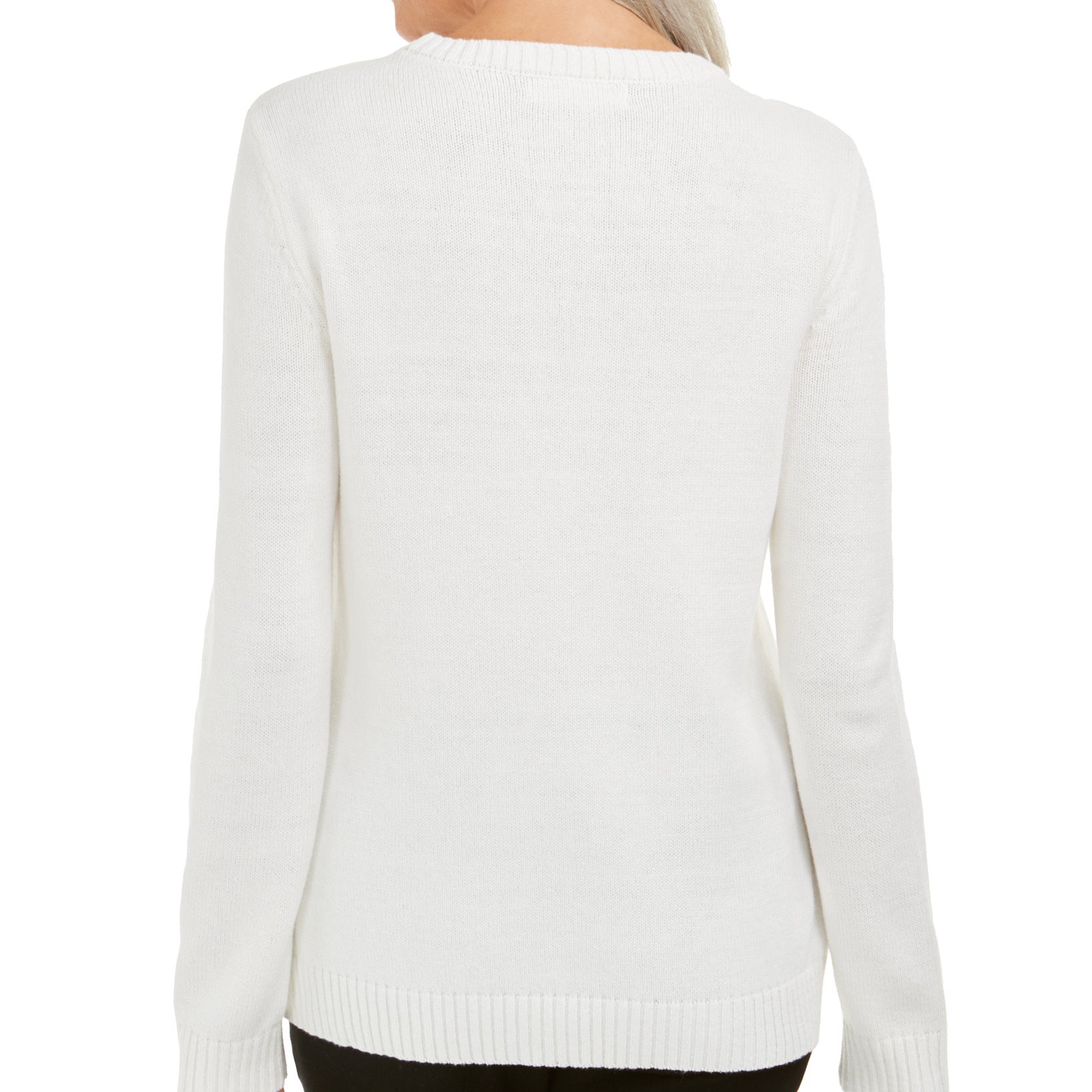Karen Scott Women Snowflake Appliqué Sweater