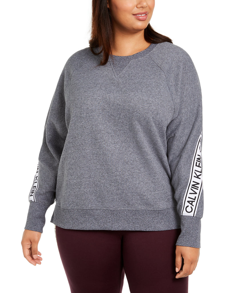Calvin Klein Women Plus Logo Sweatshirt Black Heather
