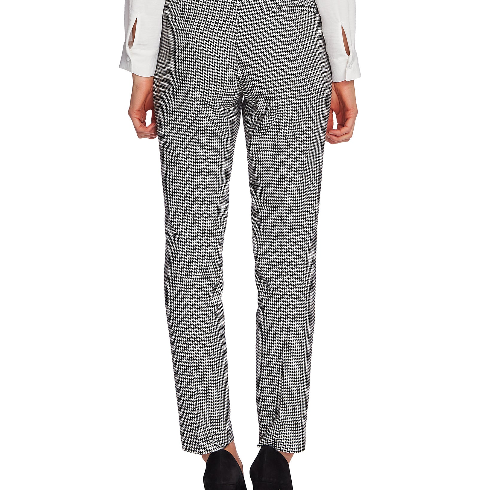 Vince Camuto Women Petite Houndstooth Ankle Pants
