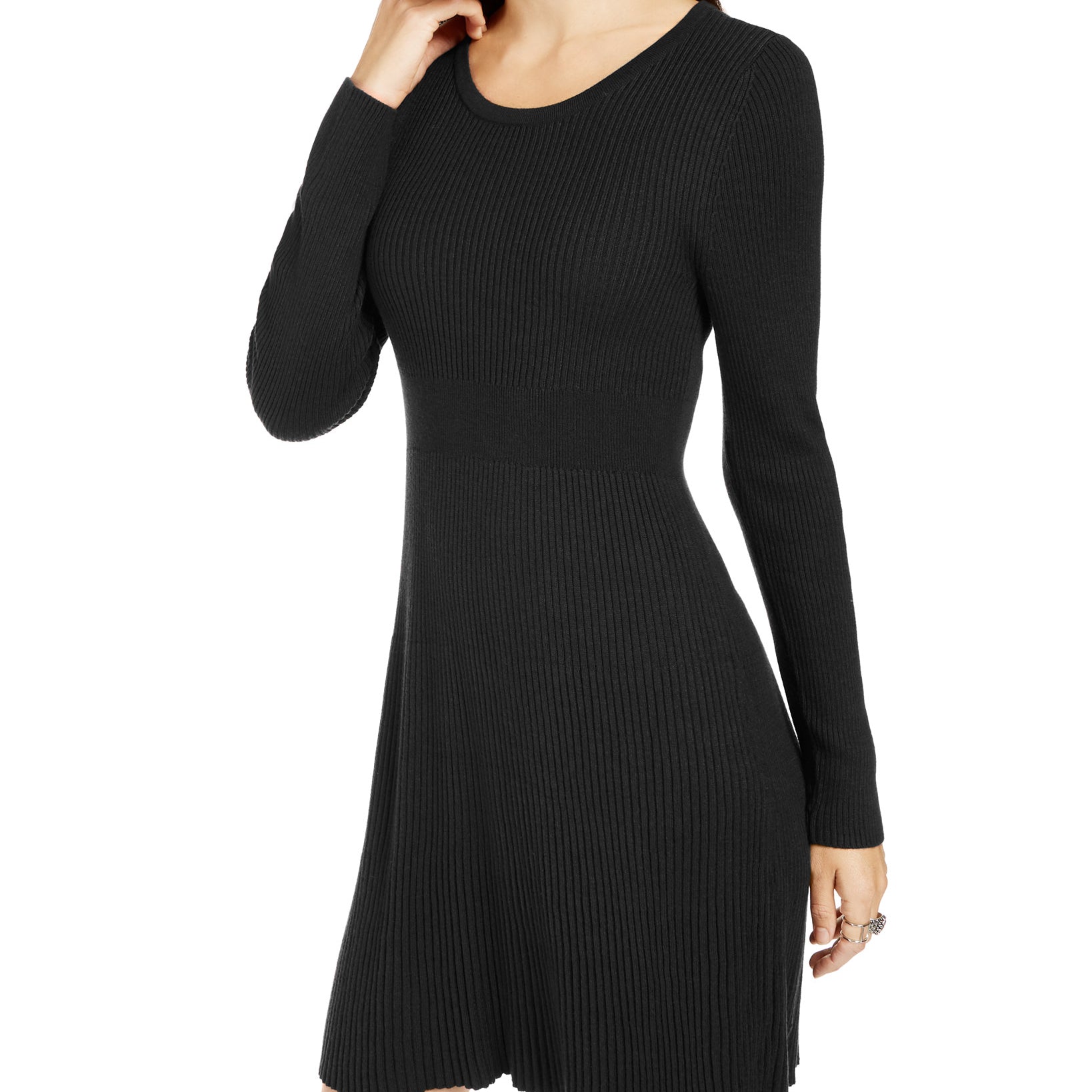 Style & Co Women Petite Ribbed Sweater Dress