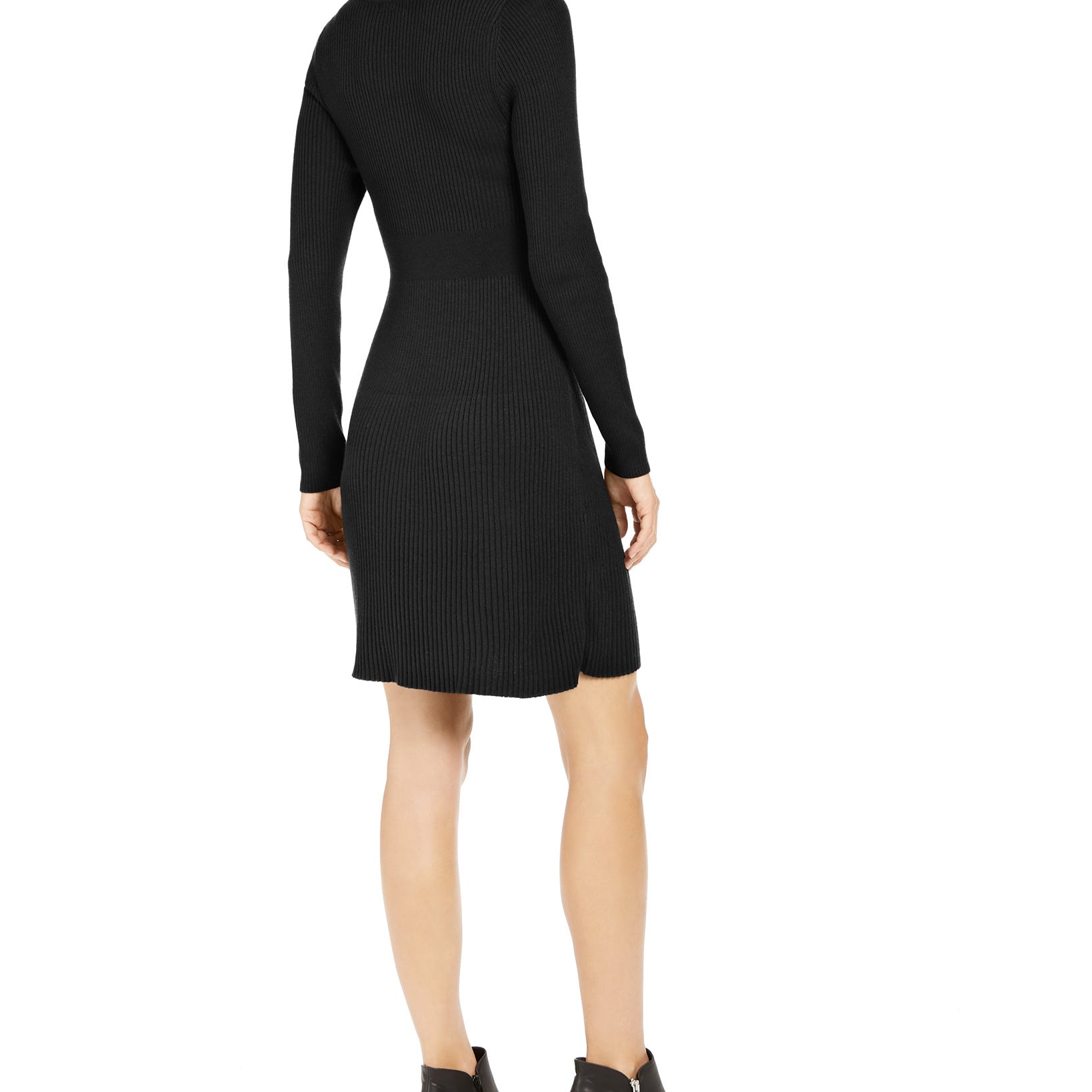 Style & Co Women Petite Ribbed Sweater Dress