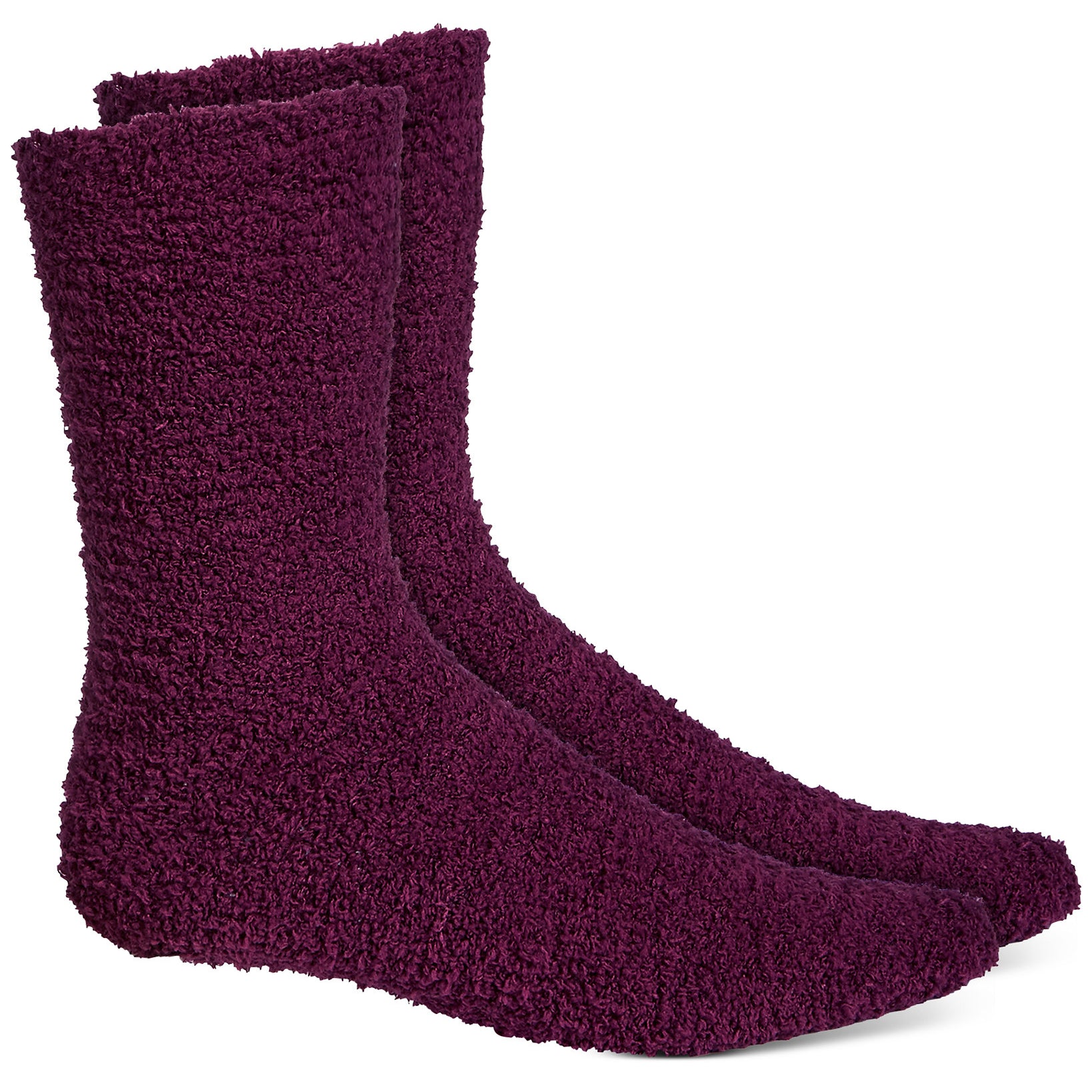 Charter Club Women Super Soft Solid Crew Socks Burgundy