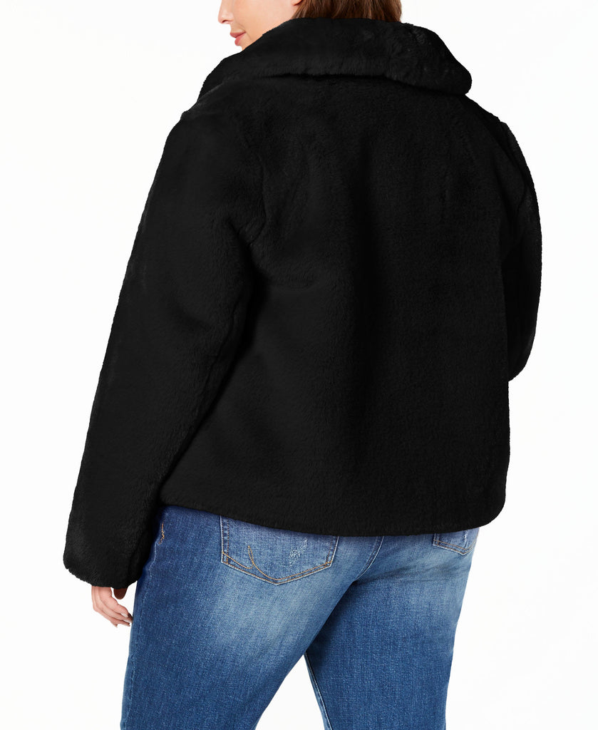 INC International Concepts Women Plus Faux Fur Teddy Coat
