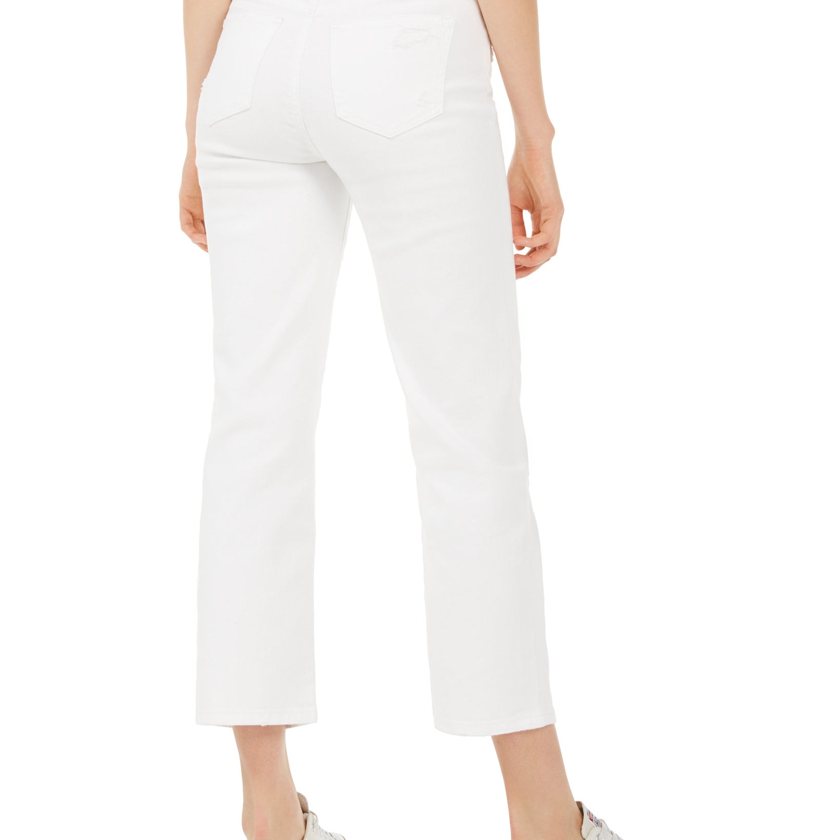 Celebrity Pink Womens Distressed Cropped Jeans