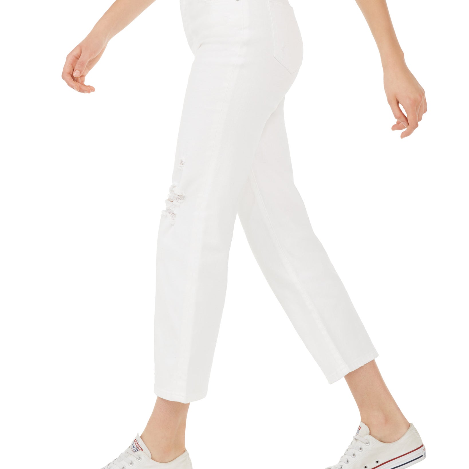Celebrity Pink Womens Distressed Cropped Jeans